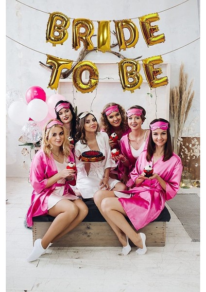 Bride To Be Yazılı Folyo Balon Set Bekarlığa Veda Partisi Temalı Süsleme Yazı