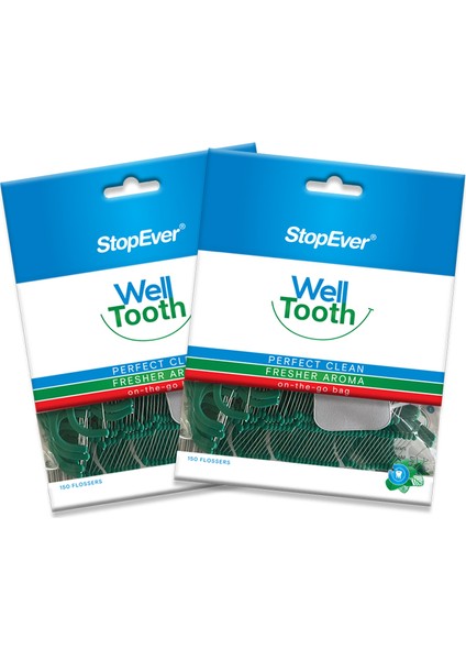 Well Tooth Kürdanlı Diş Ipi-Süper Ekonomik Paket 2x150 - 300 Adet