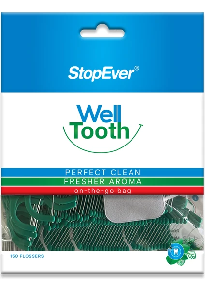 Stopever Well Tooth Kürdanlı Diş Ipi-Ekonomik Paket 150 Adet