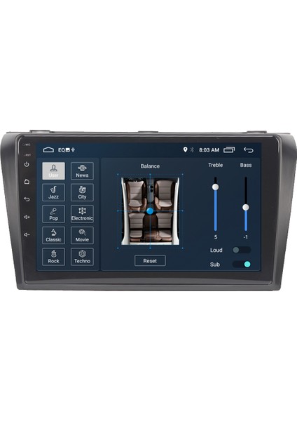 Mazda 3 Android 11 Carplay Multimedya Ekran Teyp 2GB+16GB