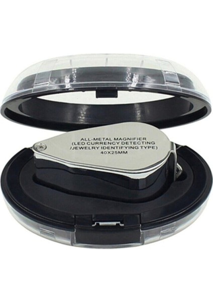 Kontrol Için Özel Kutulu Metal Işıklı Lup 40X25