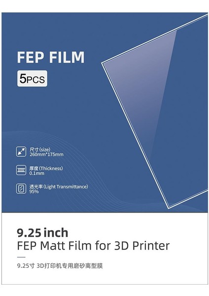 Fep Mat Film 9.25'' (5 Adet)