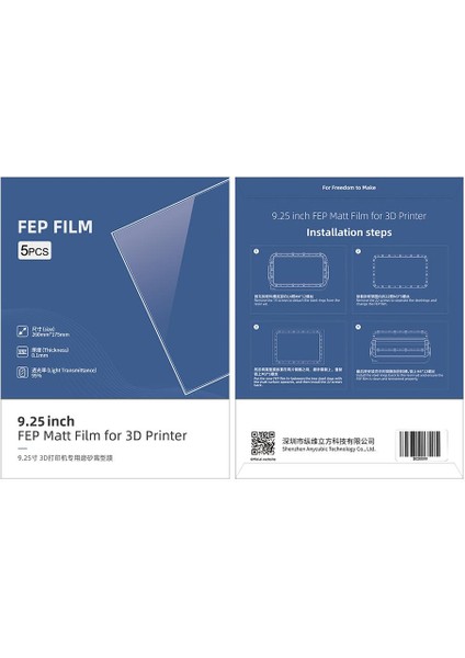 Fep Mat Film 9.25'' (5 Adet)