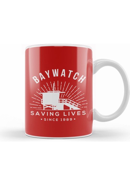 Baywatch Saving Lives Since 1989 Kupa Bardak Porselen
