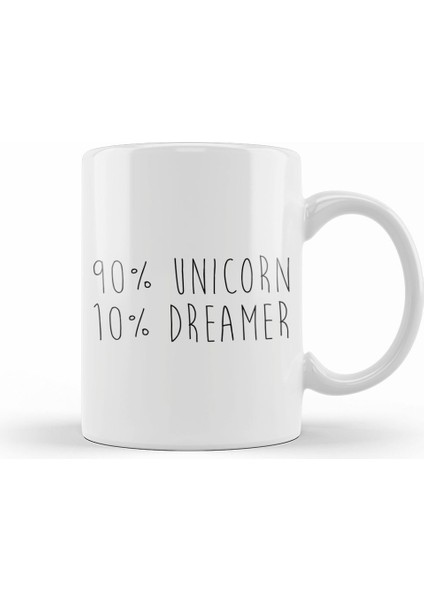 Ninety Per Cent Unicorn Kupa Bardak Porselen