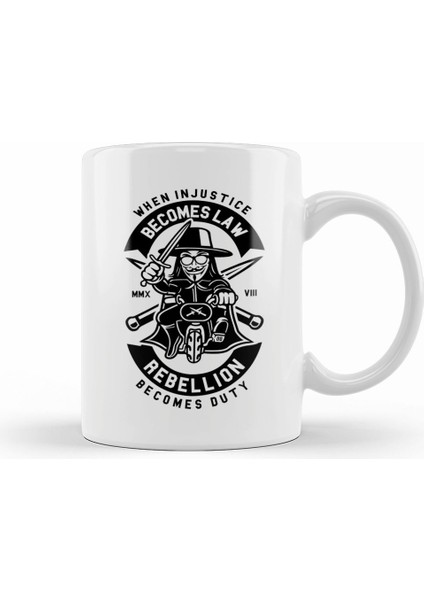 V For Vendetta Crest Kupa Bardak Porselen