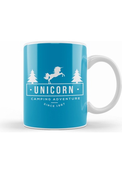 Unicorn Camping Adventure Summer Camp Kupa Bardak Porselen