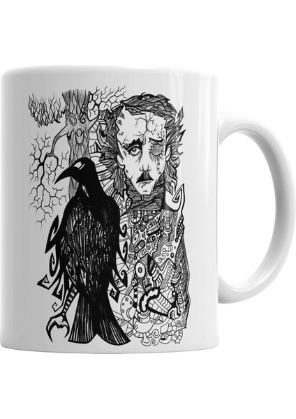 Edgar Allan Poe Kupa Bardak Porselen