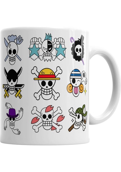 One Piece Full Skull Kupa Bardak Porselen