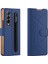 Samsung Galaxy Z Fold4 Için Katlanır Pu Deri Telefon Kılıfı - Mavi (Yurt Dışından) 1