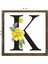 Masif Çerçeveli K Harfi Sanatsal Baskılı Tablo 3