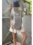 Boyalı Gri Baskılı Oversize Tişört Mg1512 3