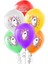TUN6487 Balonevi, Kalpli Unicorn, 12'' Baskılı Pastel Balon 100'LÜ Paket 1