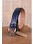 3.5 cm Lacivert Orjinal Deri Kemer 1