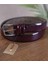 3.5 cm Bordo Rugan Düz Suni Klasik Kemer 2