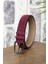3.5 cm Bordo Süet Deri Kemer 1