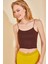 Kahverengi Askılı Kaşkorse Bluz 1KXK2-44682-18 4