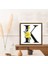 Masif Çerçeveli K Harfi Sanatsal Baskılı Tablo 1