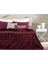 Clementine Vizon Emboss Çift Kişilik Battaniye - Bordo 1
