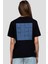 Karede Sevgi Siyah Kısa Kollu Ön ve Arka Baskılı Kadın T-Shirt 1