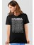 Karışık Istanbul Siyah Kısa Kollu Kadın T-Shirt 1