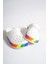Samesa Beyaz Gökkuşağı Clogs Eva Yazlık Plaj - Günlük Terlik 1