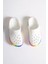 Samesa Beyaz Gökkuşağı Clogs Eva Yazlık Plaj - Günlük Terlik 5