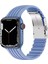 Apple Watch Seri 2/3/4/5/6/7/8/se 38MM 40MM 41MM Uyumlu Metal Klipsli Çizgili Jel Silikon Kordon 1