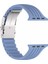 Apple Watch Seri 2/3/4/5/6/7/8/se 38MM 40MM 41MM Uyumlu Metal Klipsli Çizgili Jel Silikon Kordon 3