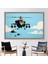 1 Parça Naturel Çerçeveli Kanvas Tablo, Banksy Helikopter, Banksy Helikopter Kanvas Sanatı, 1