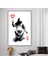 1 Parça Beyaz Çerçeveli Kanvas Tablo, Resim Kanvas Baskı, Aşk Veya Para Banksy Kanvas Poster, 2
