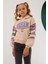Kız Çocuk Let's Your Dreams Kolu Kürklü Ekose Sweatshirt 1