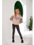 Kız Çocuk Let's Your Dreams Kolu Kürklü Ekose Sweatshirt 2
