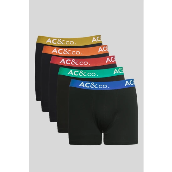 AC&Co / Altınyıldız Classics Erkek Çok Renkli 5'li Pamuklu Esnek Boxer Paketi