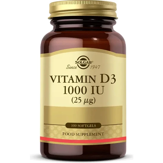 Solgar Vitamin D3 1000 Iu (25 µg) 100 Yumuşak Jelatin Kapsül