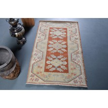 Eskitme Halı, Türk Halısı, Halı, 80X127 cm Turuncu Halı, Anadolusı Duvar Asma Halı,  10271