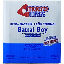 Macromax Çöp Torbası Extra Güçlü Battal Boy 20 Rulo