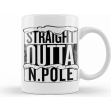 Humuts Straight Outta North Pole Christmas Kupa Bardak Porselen