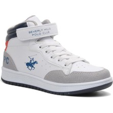 Beverly Hills Polo Club Beyaz Cırt Cırtlı Erkek Çocuk Bilek Boy Sneaker