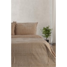 Merinos Modern Line 3 Parça Battaniye Seti - Bej