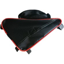 Ahimall Bisiklet Kadro Arası Suluk Hazneli Üçgen Çanta - Siyah/kırmızı