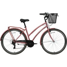 Bisan Serenıty S Kadın Şehir Bisikleti 46CM V 28 Jant 7 Vites Pembe Silver