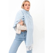 Saria Moda Yumuşak Dokulu Püsküllü Kalın Omuz Şalı