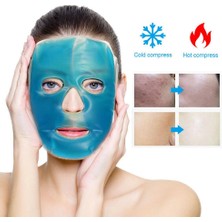 Lisinya Jel Buz Paketi Soğutma Yüz Maskesi Yastık Rahatlatıcı Kozmetik Maske + Çift Taraflı Cilt Ve Yüz Temizleme Fırçası