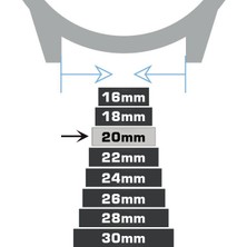 Saatse 20mm Hakiki Deri Siyah Saat Kordonu