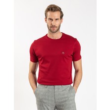 Karaca Erkek Slım Fıt Tişört-Bordo
