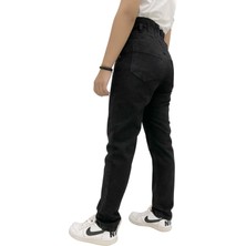 Kız Çocuk Bol Kesim Dar Paça Bel Lastikli Günlük Rahat Kot Pantolon-PNT-0013