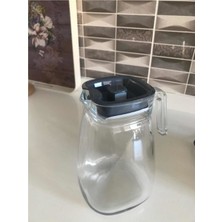 Paşabahçe Carre Gri Kapaklı Cam Sürahi 43028 1800CC