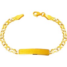 Bilezikci Isim Yazılabilen 14 Ayar Altın Çocuk Künyesi