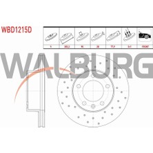 Walburg  Renault Master Fren Diski Ön Havalı Performans Delikli 5 Bjn 305,3X28X90X77,9 517122W700